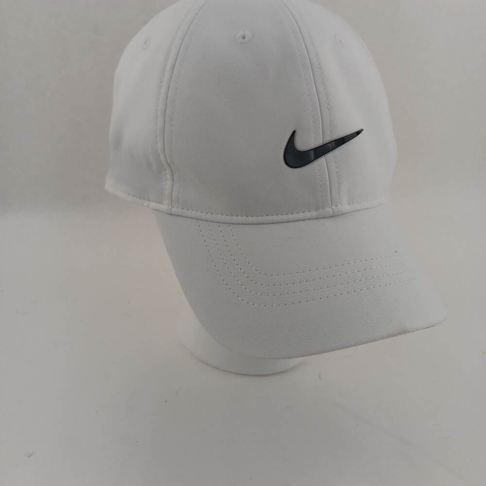 NIKE GOLF CAP Unisex M. WHITE SNAPBACK DRI-FIT NEW ULINE PROMO (Some Stains)